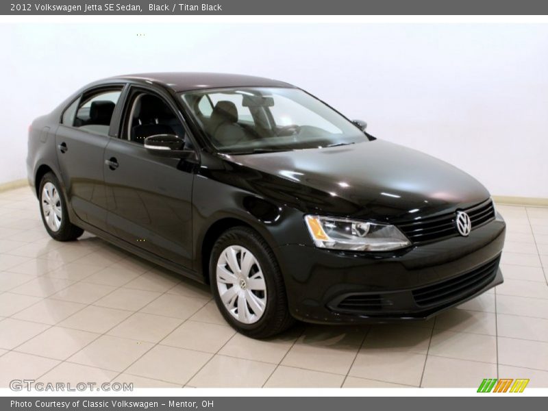 Black / Titan Black 2012 Volkswagen Jetta SE Sedan