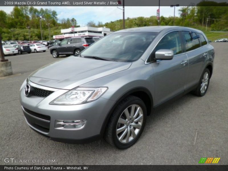 Liquid Silver Metallic / Black 2009 Mazda CX-9 Grand Touring AWD