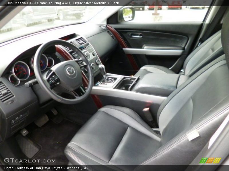 Liquid Silver Metallic / Black 2009 Mazda CX-9 Grand Touring AWD
