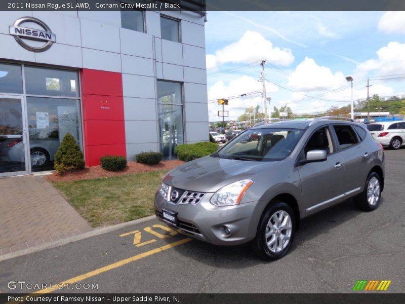 Gotham Gray Metallic / Black 2011 Nissan Rogue SL AWD