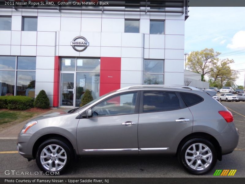 Gotham Gray Metallic / Black 2011 Nissan Rogue SL AWD