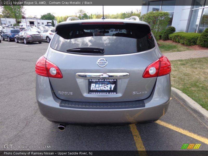 Gotham Gray Metallic / Black 2011 Nissan Rogue SL AWD