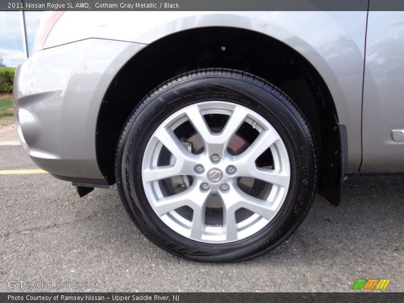 Gotham Gray Metallic / Black 2011 Nissan Rogue SL AWD