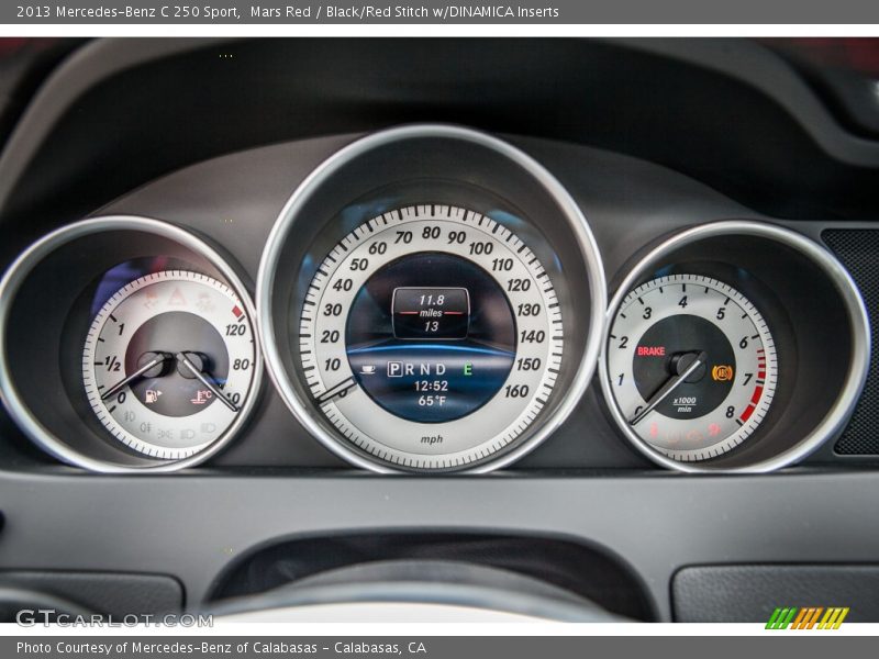 Mars Red / Black/Red Stitch w/DINAMICA Inserts 2013 Mercedes-Benz C 250 Sport