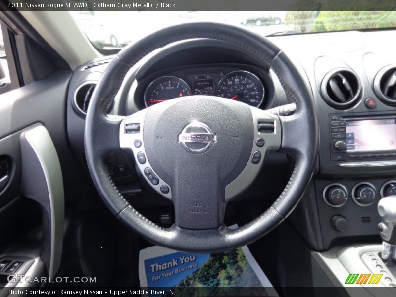 Gotham Gray Metallic / Black 2011 Nissan Rogue SL AWD