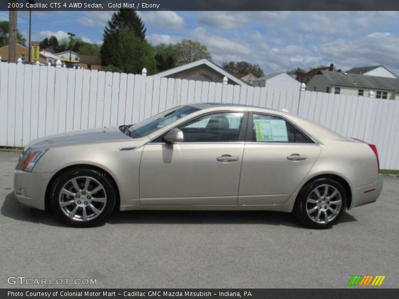 Gold Mist / Ebony 2009 Cadillac CTS 4 AWD Sedan