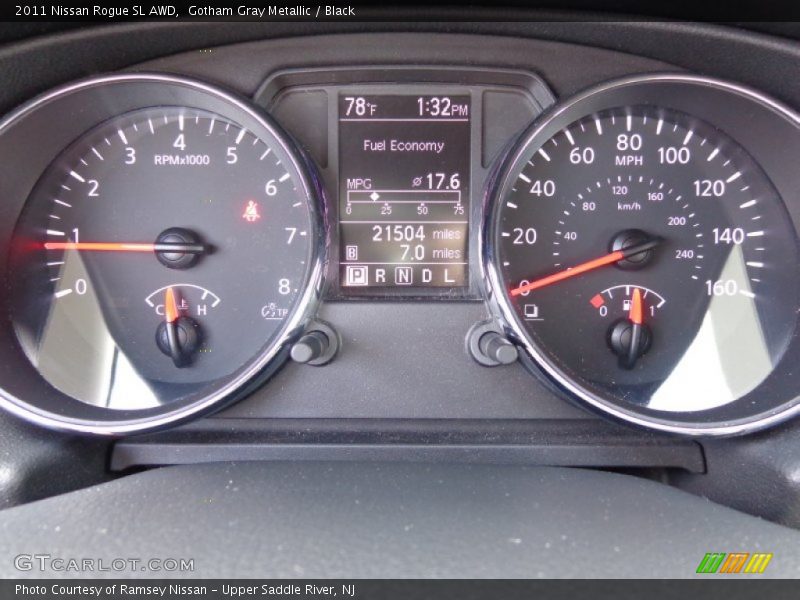 Gotham Gray Metallic / Black 2011 Nissan Rogue SL AWD