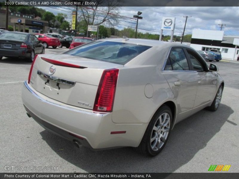 Gold Mist / Ebony 2009 Cadillac CTS 4 AWD Sedan
