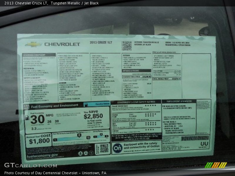  2013 Cruze LT Window Sticker