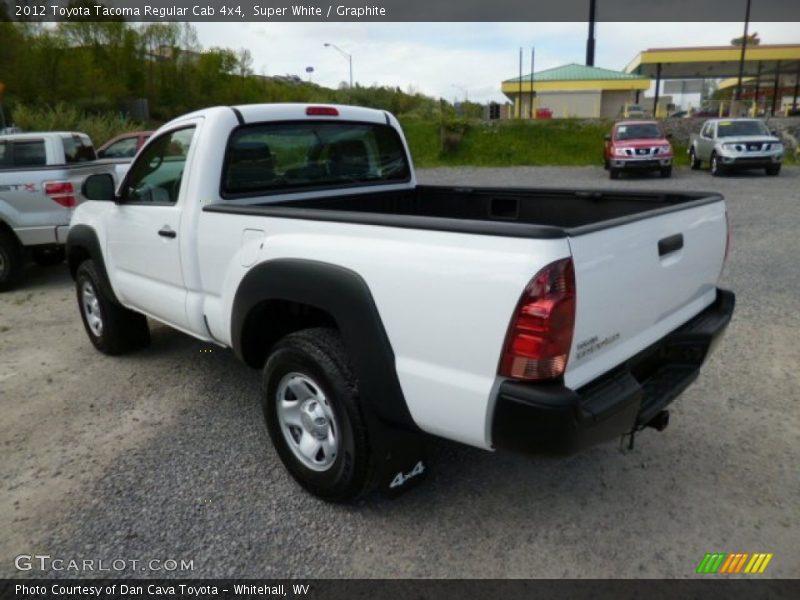 Super White / Graphite 2012 Toyota Tacoma Regular Cab 4x4