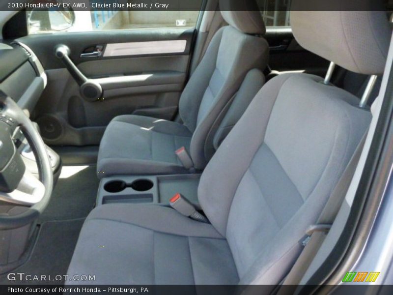 Glacier Blue Metallic / Gray 2010 Honda CR-V EX AWD