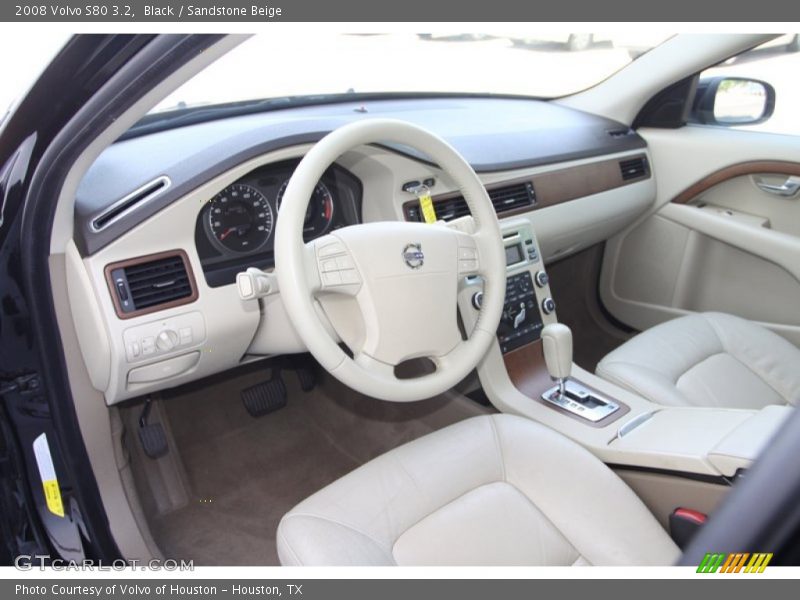 Black / Sandstone Beige 2008 Volvo S80 3.2