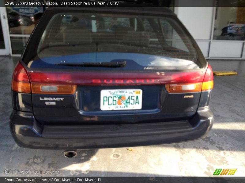 Deep Sapphire Blue Pearl / Gray 1998 Subaru Legacy L Wagon