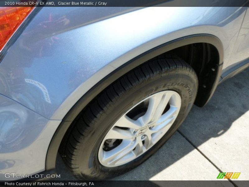 Glacier Blue Metallic / Gray 2010 Honda CR-V EX AWD