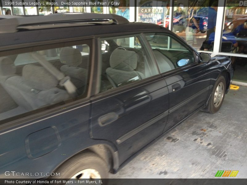 Deep Sapphire Blue Pearl / Gray 1998 Subaru Legacy L Wagon