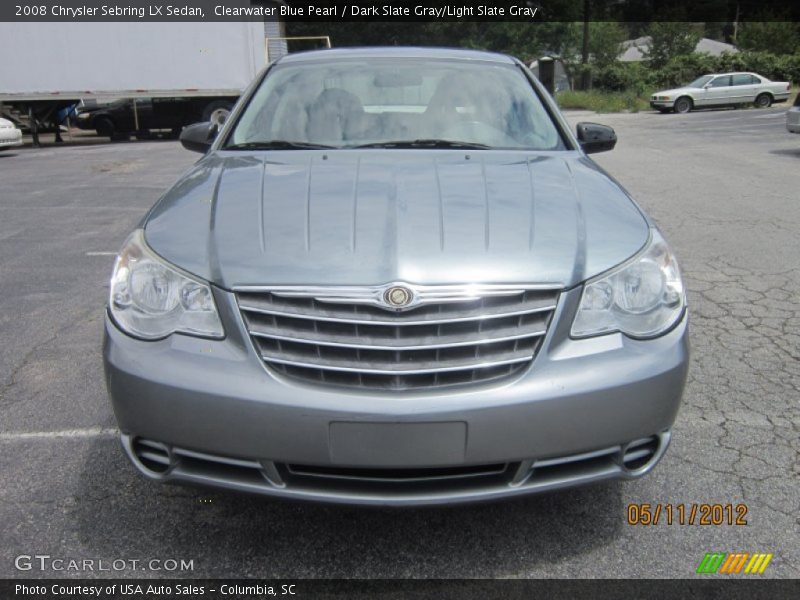 Clearwater Blue Pearl / Dark Slate Gray/Light Slate Gray 2008 Chrysler Sebring LX Sedan