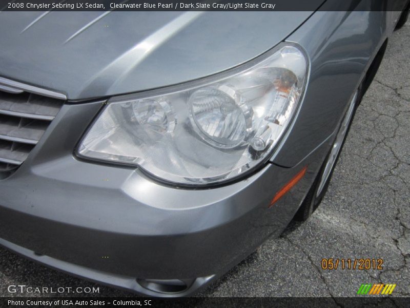 Clearwater Blue Pearl / Dark Slate Gray/Light Slate Gray 2008 Chrysler Sebring LX Sedan