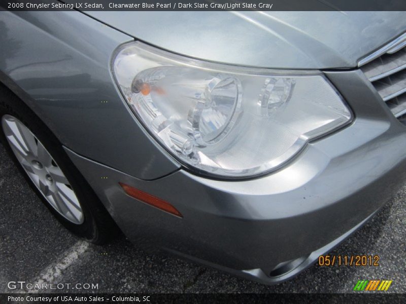 Clearwater Blue Pearl / Dark Slate Gray/Light Slate Gray 2008 Chrysler Sebring LX Sedan