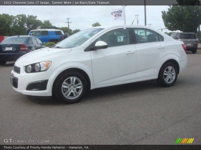 Summit White / Jet Black/Dark Titanium 2012 Chevrolet Sonic LT Sedan