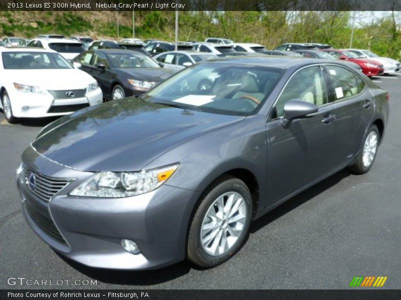 Nebula Gray Pearl / Light Gray 2013 Lexus ES 300h Hybrid