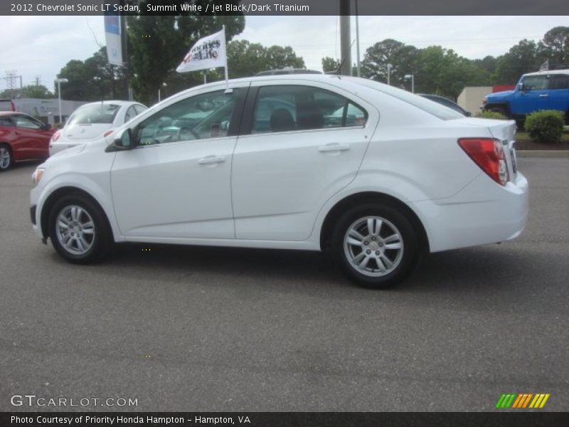 Summit White / Jet Black/Dark Titanium 2012 Chevrolet Sonic LT Sedan