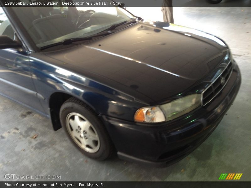 Deep Sapphire Blue Pearl / Gray 1998 Subaru Legacy L Wagon