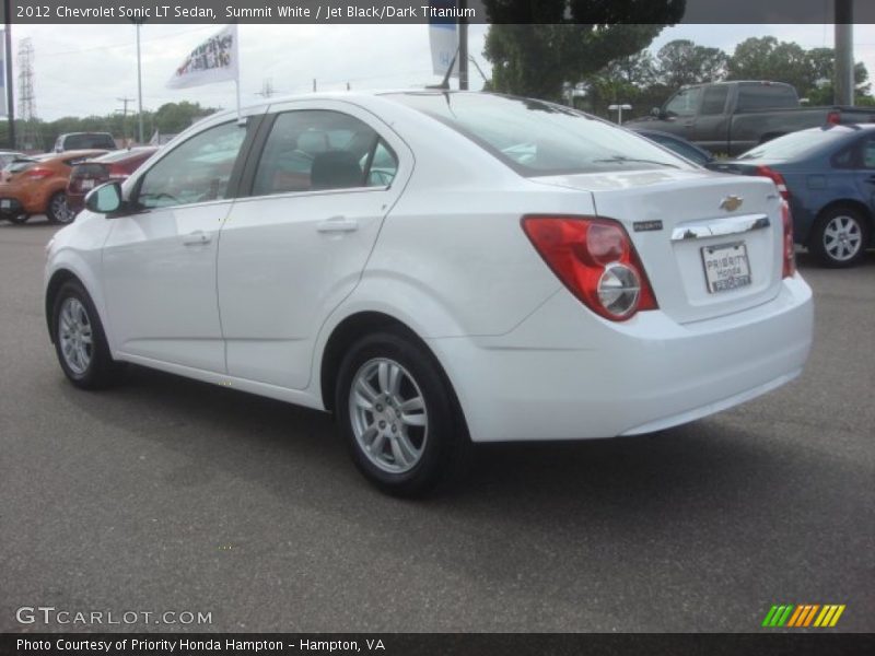 Summit White / Jet Black/Dark Titanium 2012 Chevrolet Sonic LT Sedan