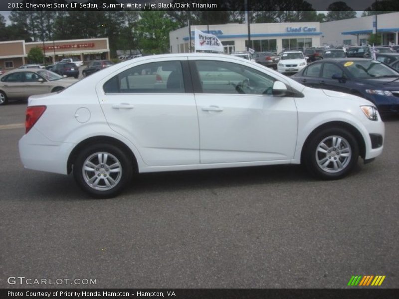 Summit White / Jet Black/Dark Titanium 2012 Chevrolet Sonic LT Sedan