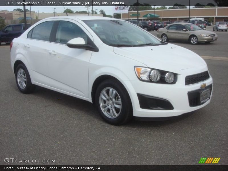Summit White / Jet Black/Dark Titanium 2012 Chevrolet Sonic LT Sedan