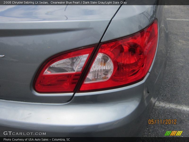 Clearwater Blue Pearl / Dark Slate Gray/Light Slate Gray 2008 Chrysler Sebring LX Sedan