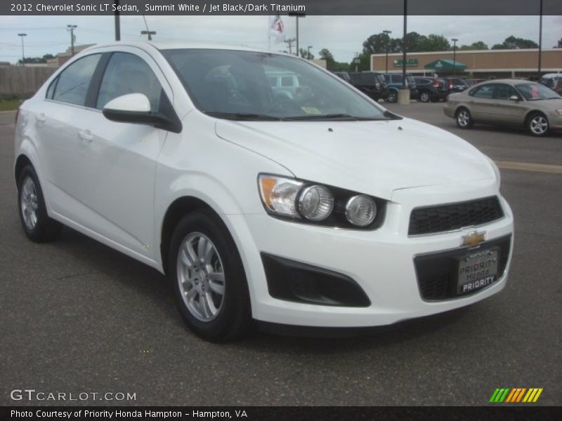 Summit White / Jet Black/Dark Titanium 2012 Chevrolet Sonic LT Sedan