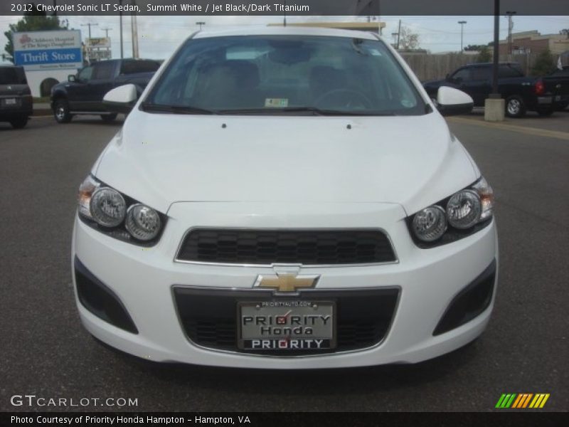 Summit White / Jet Black/Dark Titanium 2012 Chevrolet Sonic LT Sedan