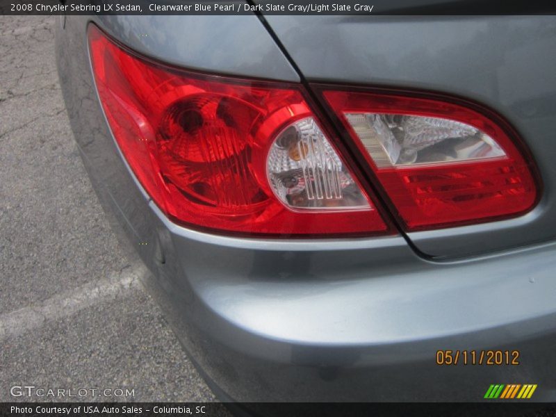 Clearwater Blue Pearl / Dark Slate Gray/Light Slate Gray 2008 Chrysler Sebring LX Sedan