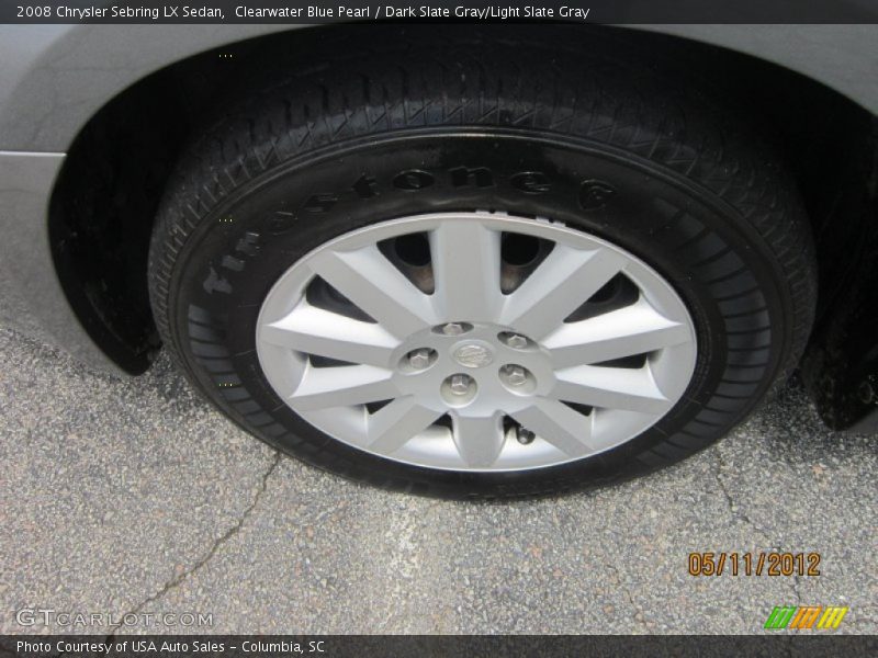 Clearwater Blue Pearl / Dark Slate Gray/Light Slate Gray 2008 Chrysler Sebring LX Sedan