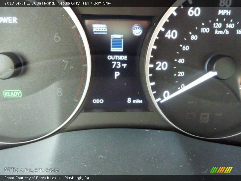 Nebula Gray Pearl / Light Gray 2013 Lexus ES 300h Hybrid