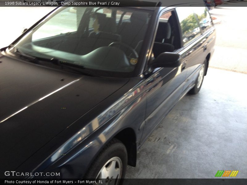 Deep Sapphire Blue Pearl / Gray 1998 Subaru Legacy L Wagon