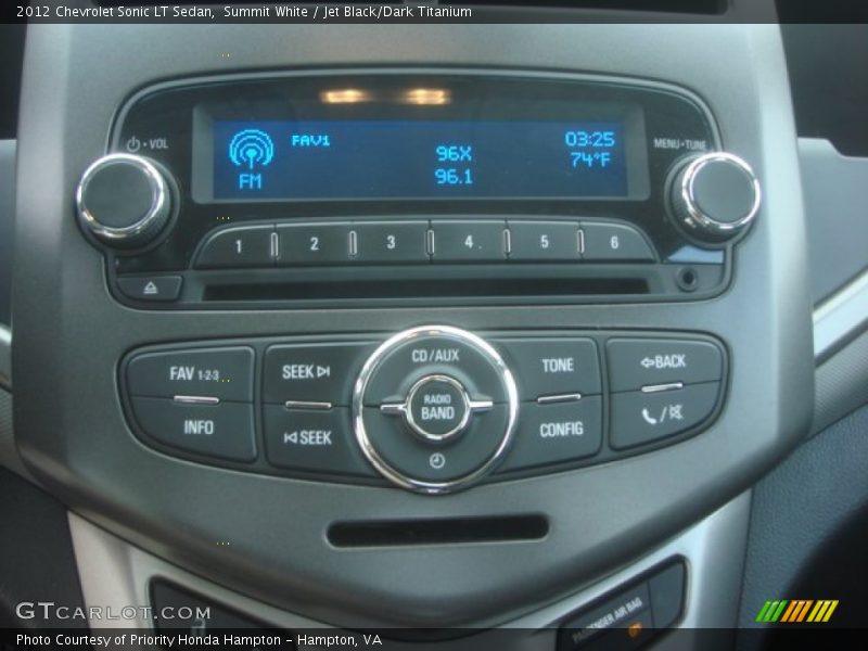 Summit White / Jet Black/Dark Titanium 2012 Chevrolet Sonic LT Sedan