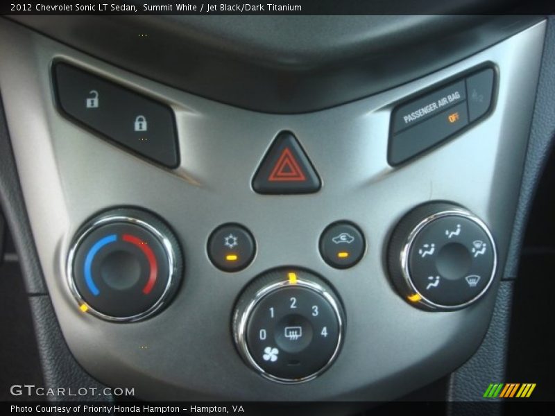 Summit White / Jet Black/Dark Titanium 2012 Chevrolet Sonic LT Sedan