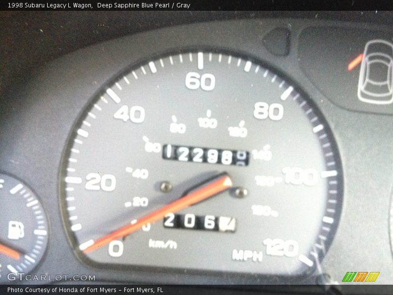 Deep Sapphire Blue Pearl / Gray 1998 Subaru Legacy L Wagon