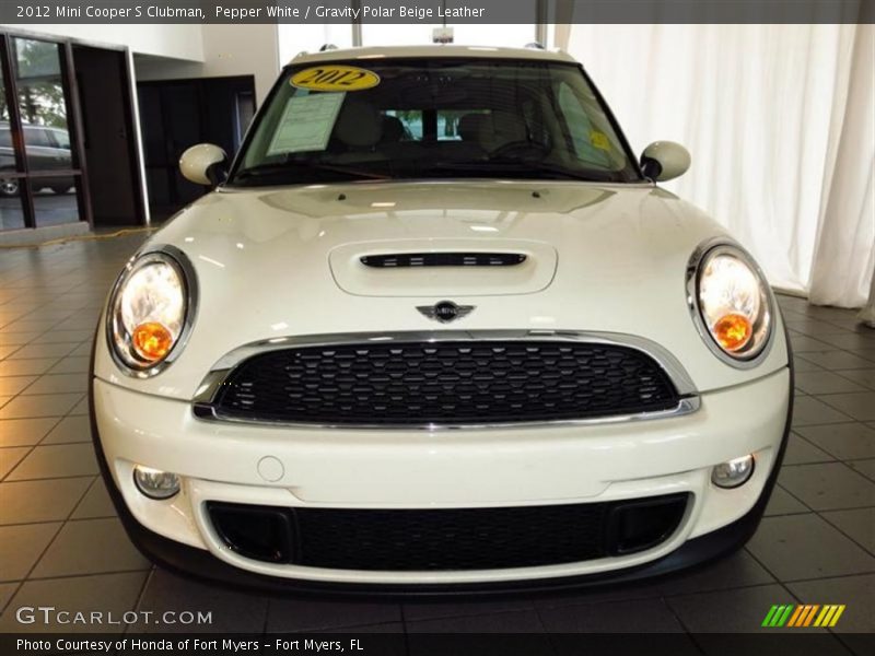 Pepper White / Gravity Polar Beige Leather 2012 Mini Cooper S Clubman