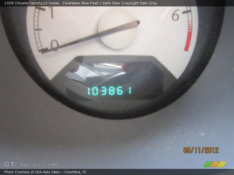Clearwater Blue Pearl / Dark Slate Gray/Light Slate Gray 2008 Chrysler Sebring LX Sedan