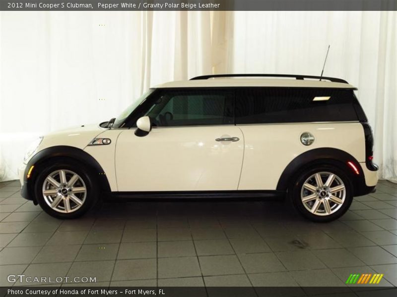 Pepper White / Gravity Polar Beige Leather 2012 Mini Cooper S Clubman