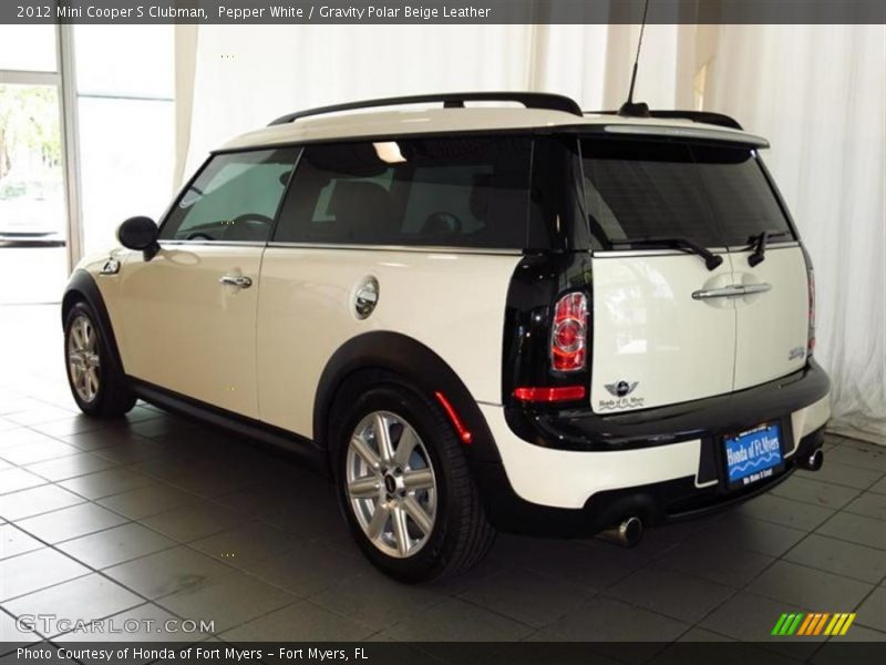 Pepper White / Gravity Polar Beige Leather 2012 Mini Cooper S Clubman