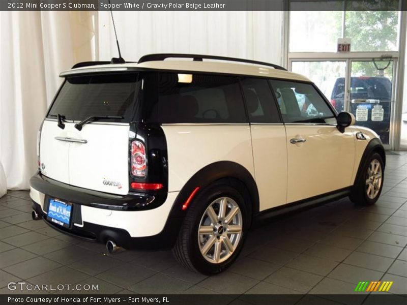 Pepper White / Gravity Polar Beige Leather 2012 Mini Cooper S Clubman