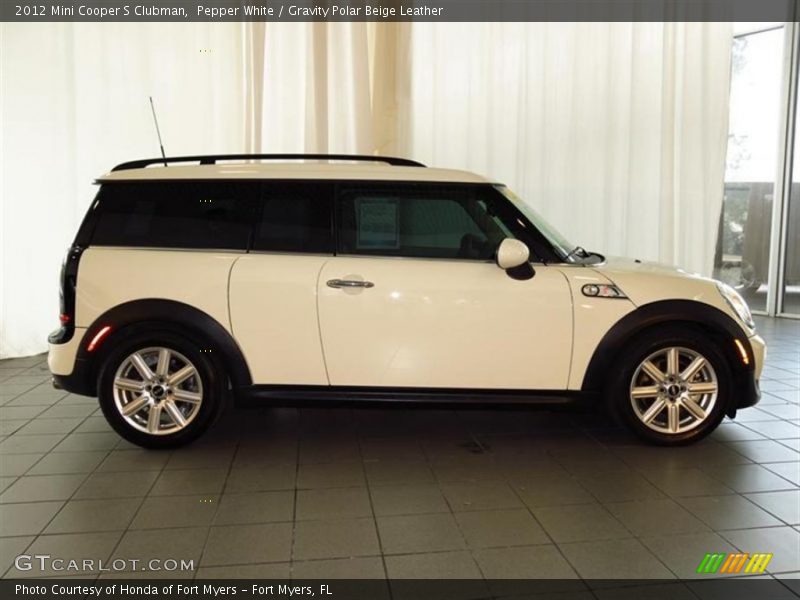 Pepper White / Gravity Polar Beige Leather 2012 Mini Cooper S Clubman
