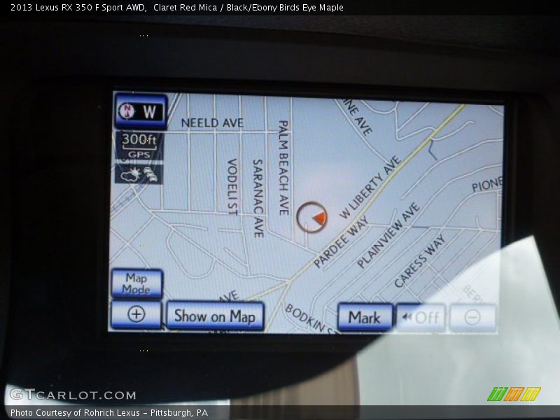 Navigation of 2013 RX 350 F Sport AWD