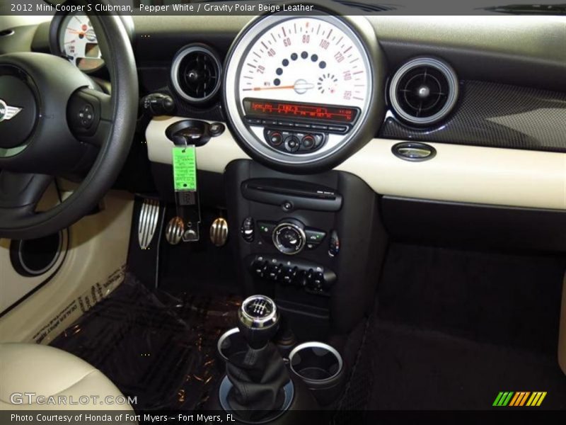Pepper White / Gravity Polar Beige Leather 2012 Mini Cooper S Clubman