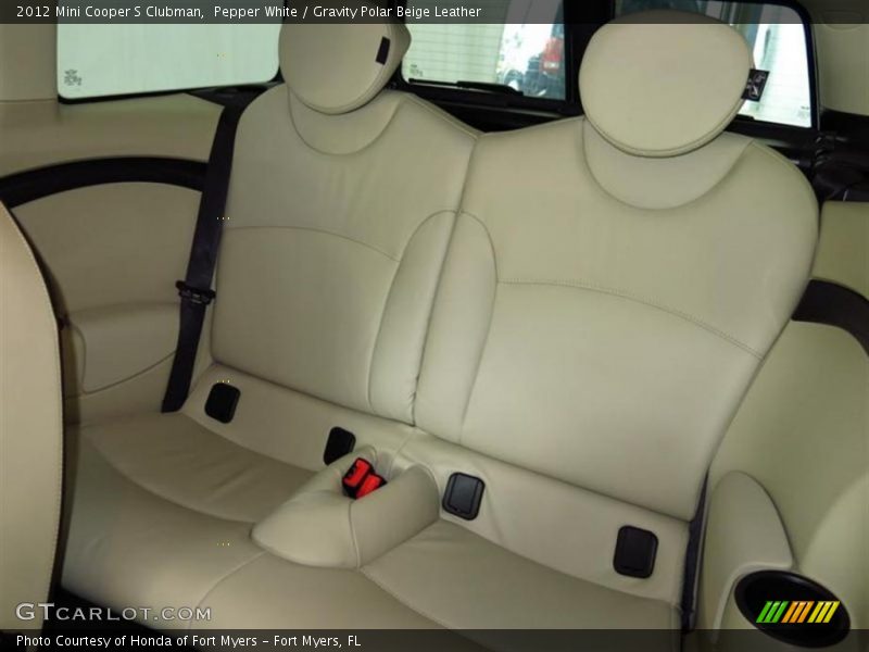 Pepper White / Gravity Polar Beige Leather 2012 Mini Cooper S Clubman