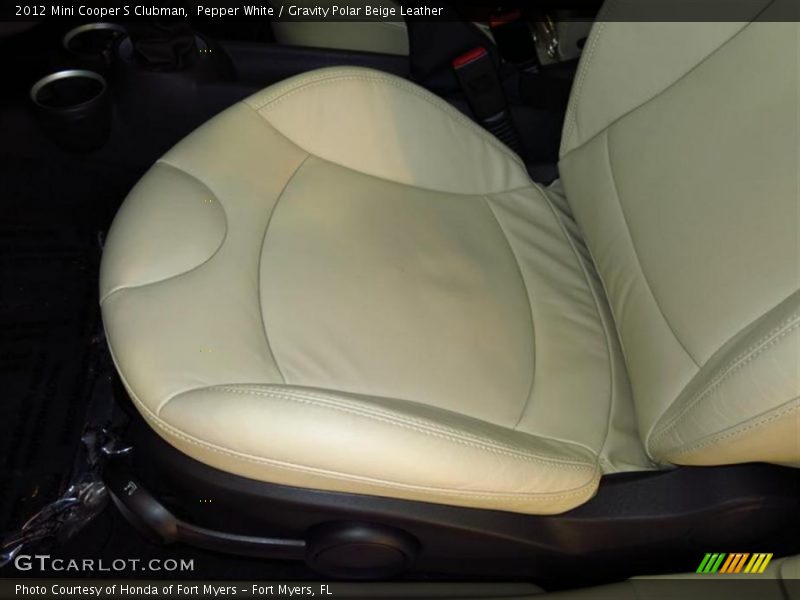 Pepper White / Gravity Polar Beige Leather 2012 Mini Cooper S Clubman