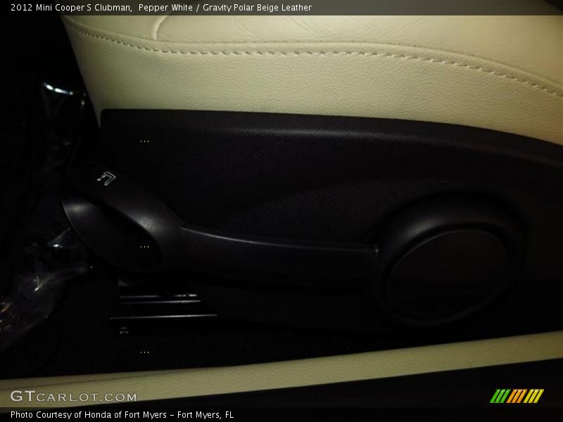 Pepper White / Gravity Polar Beige Leather 2012 Mini Cooper S Clubman